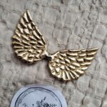 Skrzydełka złote do aniołków z makramy S7