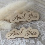 Napis Anioł Stróż scrapka do prac z makramy N121