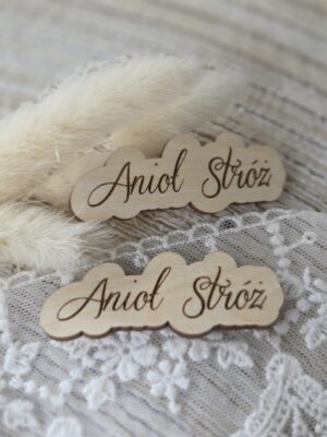 Napis Anioł Stróż scrapka do prac z makramy N121