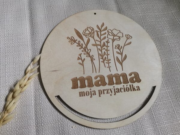 Baza z napisem Mama do prac z makramy N117