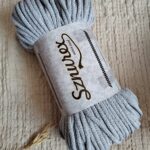 Sznurek jasny szary pleciony do makramy 5mm 100mb Sznurex