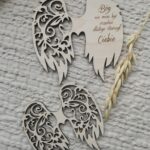 Skrzydełka ażurowe z grawerem do aniołków z makramy m63