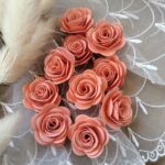 Główki kwiatów 10szt grejpfrut do makramy K56