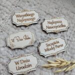 Tabliczka do makramy na ślub lub urodziny 7cmx4cm N167