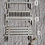 Akcesoria drewniane do makramy ławka