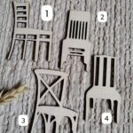 Akcesoria drewniane do makramy krzesło