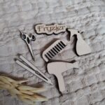 Akcesoria drewniane do makramy fryzjer N76