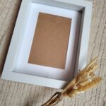 Makrama ramka na zdjęcia 15cm x 20cm głęboka biała