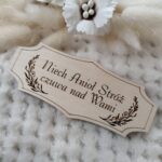 Tabliczka do ramki z makramy anioł stróż N82