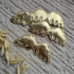 Skrzydełka do aniołków z makramy złote S2