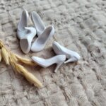 Buty szpilki do prac z makramy białe B3