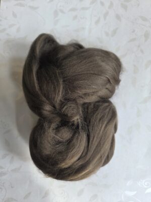 Czesanka wiskozowa do makramy brudny brąz 50g