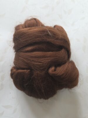 Czesanka wiskozowa do makramy brąz 50g