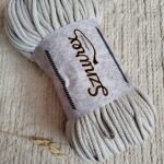 Sznurek do makramy 5mm pleciony jasny beż Sznurex