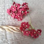 Kwiaty papierowe do kartek czerwone K51