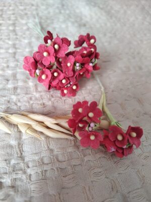 Kwiaty papierowe do kartek czerwone K51