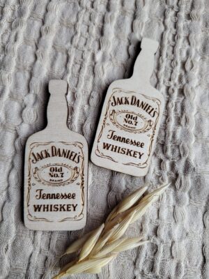 Scrapki drewniane do makramy butelka whiskey N204