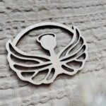 Bombka na choinkę makrama aniołek 8,5cm x 6,5cm BN56