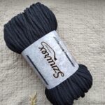 Sznurek do makramy 5mm grafitowy pleciony Sznurex