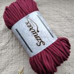 Sznurek do makramy 5mm bordo pleciony Sznurex