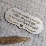 Drewniana tabliczka z grawerem pamiątka Chrztu N155