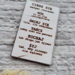 Tabliczka ze sklejki z grawerem życzenia N154