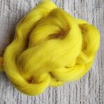 Wełna czesankowa kolor cytrynowy 100g