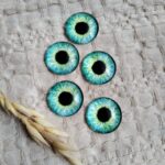 Oczy do maskotek kaboszony 25mm zielony O23