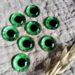 Oczy do maskotek kaboszony 25mm zielony O10