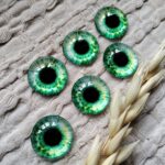 Oczy do maskotek kaboszony 25mm zielony O9