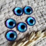 Oczy do maskotek kaboszony  niebieski O8 B