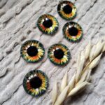 Oczy do maskotek kaboszony 25mm i  palone O8 A