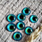 Oczy do maskotek kaboszony 25mm niebieski O