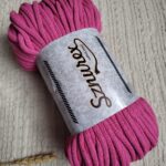 Sznurek do makramy 5mm pleciony fuksja Sznurex