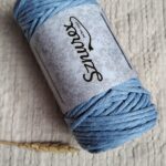 Sznurek do makramy 3mm skręcany jasny jeans Sznurex