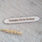 Drewniana tabliczka z grawerem Pamiątka Chrztu N18