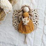 Skrzydełka do makramy drewniane 12cm x11cm serca m38