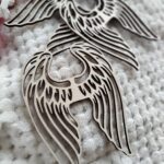 Skrzydełka do makramy drewniane 12cm x 11cm m44