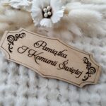Drewniana tabliczka z grawerem Pierwsza Komunia Święta N147