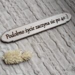 Tabliczka do ramki z makramy na urodziny N11