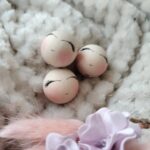 Drewniane główki do makramy Buźka róż B2