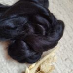 Czesanka wiskozowa do makramy czarny 50g