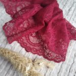 Tiul na metry koronka bordowa do makramy T10