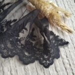 Tiul na metry koronka czarna do makramy T9