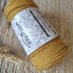 Sznurek do makramy 3mm pleciony musztarda Sznurex