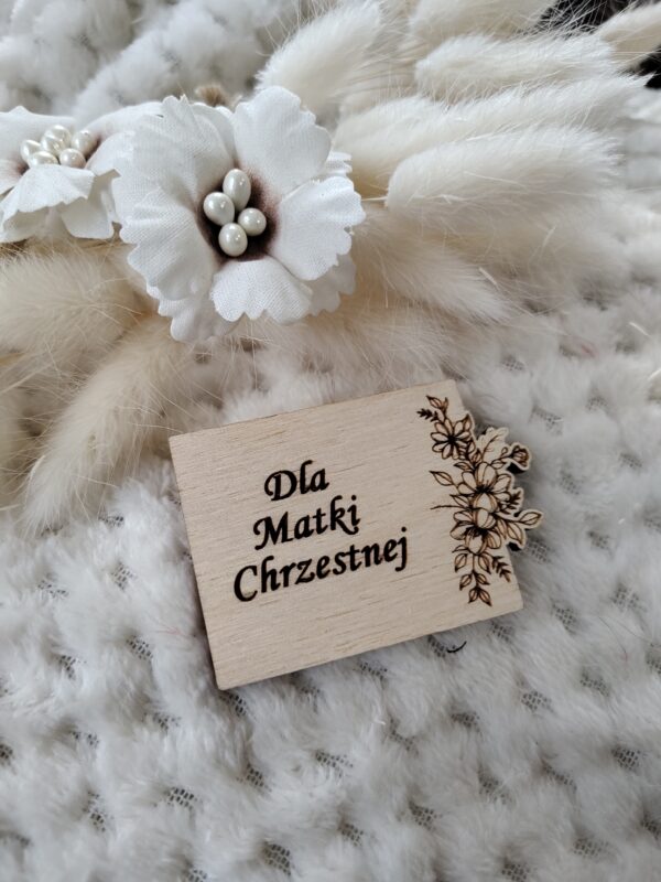 Tabliczka do ramki z makramy Chrzest N2 - obrazek 2