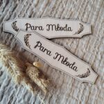 Tabliczka do ramki z makramy Para Młoda N181