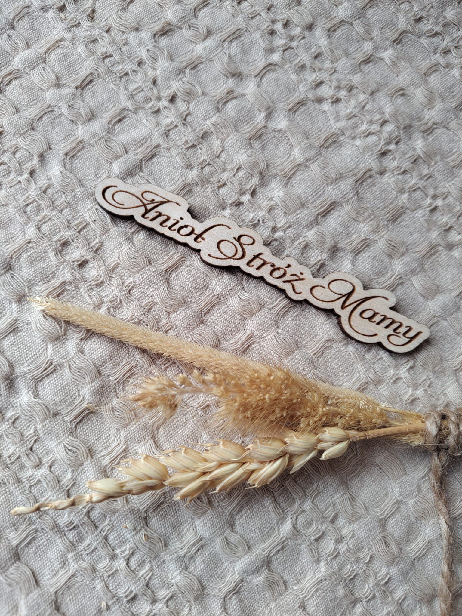 Tabliczka do ramki z makramy N188