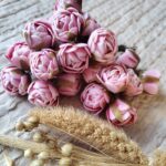 Kwiaty piankowe różowy 2cm 6szt K41