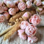 Kwiaty piankowe pudrowy róż 2cm 6szt K42